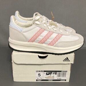 Adidas Run Cloudfoam comfort with stripes of light red-white and blue womens 5